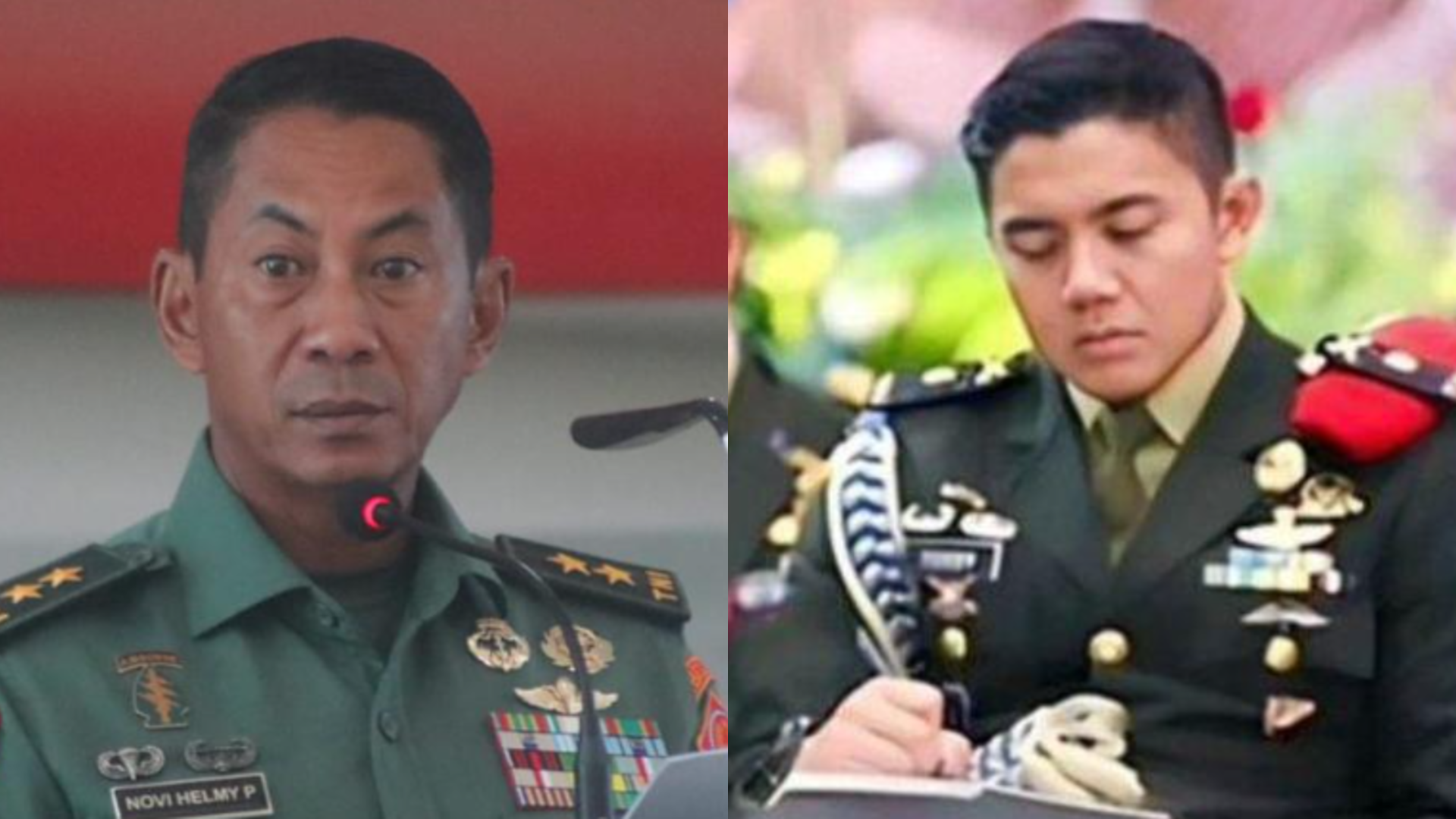 Mayjen Novi Helmy dan Letko Teddy, didesak mundur dari TNI. (foto kolase X)
